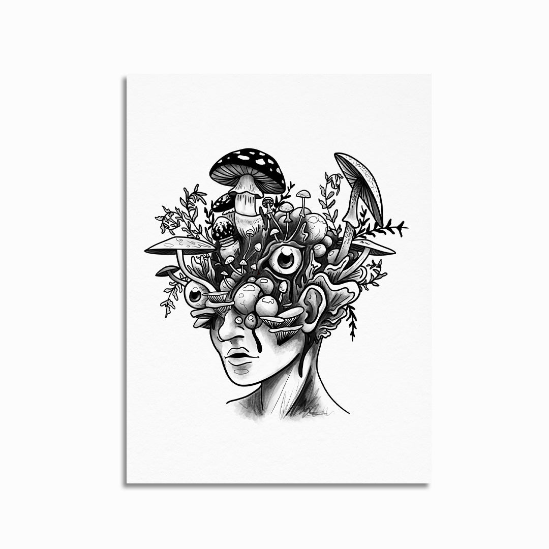 Mushroom Lady Print