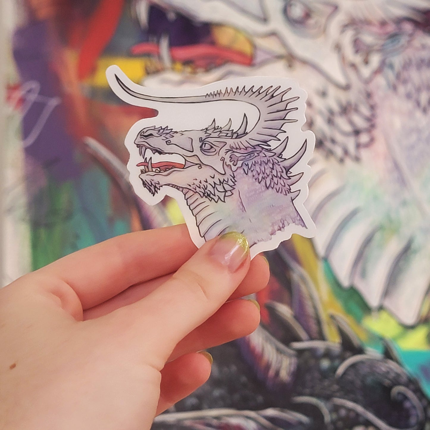 Yin Dragon Sticker