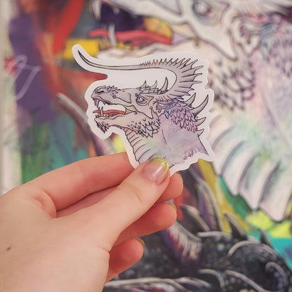 Yin Dragon Sticker