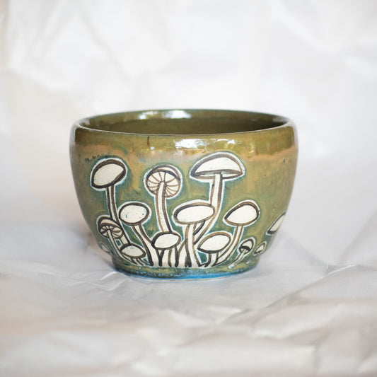 White Mushroom Bowl