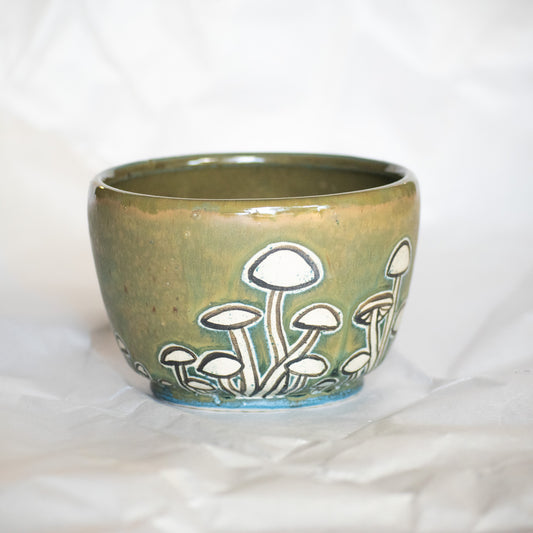 White Mushroom Bowl