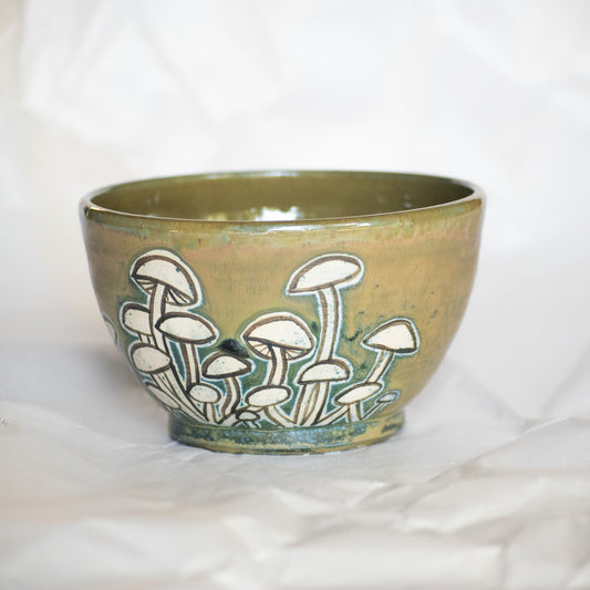 White Mushroom Bowl
