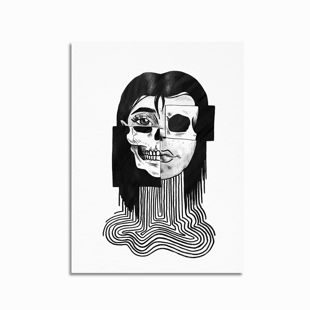 Skull Lady Print